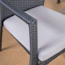 Stamford 5pc Acacia Wood & Wicker Patio Dining Set - Gray - Christopher Knight Home -Knight Outdoor Cheap Store GUEST d2222363 17f6 4ac9 a3ea 35c7625fd8ed