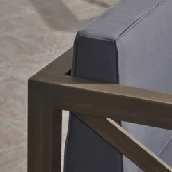 Brava 2pk Acacia Wood Club Chairs - Gray/Dark Gray - Christopher Knight Home -Knight Outdoor Cheap Store GUEST d2513aec b539 41b4 9079 ce4c81f7928c