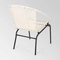 Java 3pc Faux Rattan Modern Chat Set - White - Christopher Knight Home -Knight Outdoor Cheap Store GUEST d418ba0a 42fd 4790 99a6 608b2fa3e58a