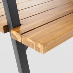 Huckleberry Rectangle Acacia Wood Patio Dining Table With Iron Plant Hanger Teak/Black - Christopher Knight Home -Knight Outdoor Cheap Store GUEST d44b9c63 b480 44f8 8cb6 7c3524d58f1e