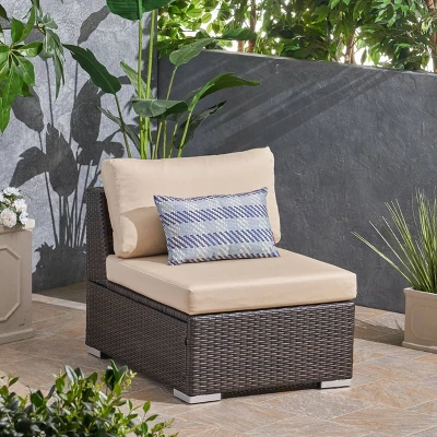 Santa Rosa Wicker Patio Accent Chair - Brown - Christopher Knight Home 1 Santa Rosa Wicker Patio Accent Chair - Brown - Christopher Knight Home