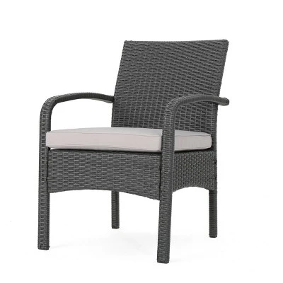 Cordoba 4pc Wicker Patio Chat Set With Cushions - Christopher Knight Home 3 Cordoba 4pc Wicker Patio Chat Set With Cushions - Christopher Knight Home - Image 3