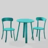 Barbados 3pc Patio Bistro Set - Matte Teal - Christopher Knight Home