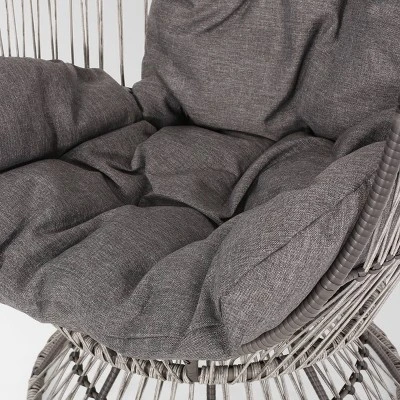 Pintan Wicker Swivel Egg Chair - Christopher Knight Home 5 Pintan Wicker Swivel Egg Chair - Christopher Knight Home - Image 5