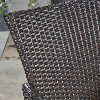 Nadia 7pc Wood & Wicker Expandable Patio Dining Set - Natural/Brown/Beige - Christopher Knight Home 2 Nadia 7pc Wood & Wicker Expandable Patio Dining Set - Natural/Brown/Beige - Christopher Knight Home - Image 2