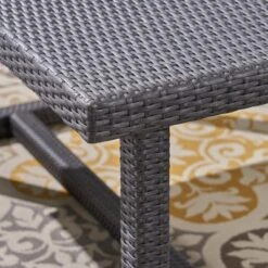 Santa Rosa 8pc Wicker & Aluminum Sofa Dining Set - Gray/Silver - Christopher Knight Home -Knight Outdoor Cheap Store GUEST dc15850d a6f5 4d88 a103 0e0ba4eb180a