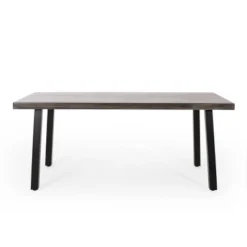 Pointe 3pc Outdoor Modern Industrial Aluminum Dining Set With Benches Gray/Matte Black - Christopher Knight Home -Knight Outdoor Cheap Store GUEST dd15c144 64ae 42ea 8b09 7f146c1a93a4