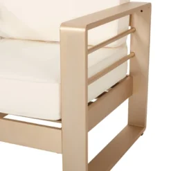 Maya Bay 2pc Patio Aluminum Club Chairs - Gold/White - Christopher Knight Home -Knight Outdoor Cheap Store GUEST def2b938 1aca 4e55 8172 a32317358258