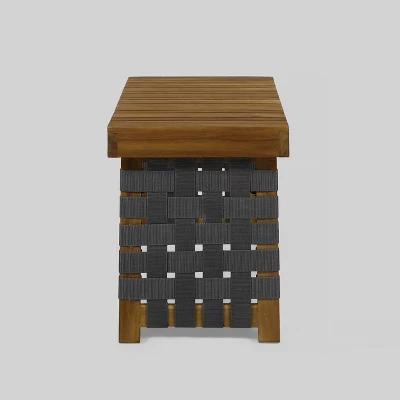 Huntsville Acacia Wood Foldable Side Table - Brown Patina/Gray - Christopher Knight Home 4 Huntsville Acacia Wood Foldable Side Table - Brown Patina/Gray - Christopher Knight Home - Image 4