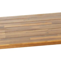 Varva Rectangular Outdoor Acacia Wood Dining Table Teak/Black - Christopher Knight Home -Knight Outdoor Cheap Store GUEST e0f4f895 c5ac 4a20 8ca0 6c421921de05