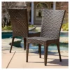 Brooke Set Of 2 Wicker Patio Chairs - Multi Brown - Christopher Knight Home