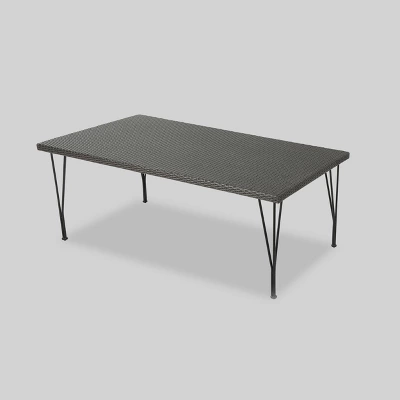 Colt 7pc Wicker Dining Set - Gray - Christopher Knight Home 2 Colt 7pc Wicker Dining Set - Gray - Christopher Knight Home - Image 2