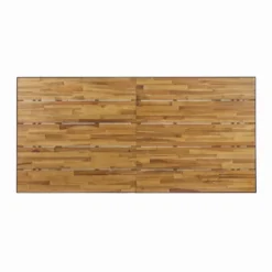 Kyston Rectangle Acacia & Iron Dining Table - Black/Teak - Christopher Knight Home -Knight Outdoor Cheap Store GUEST e970148c 551f 472d 9676 402693b852cd