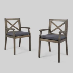 Perla 2pk Acacia Wood Patio Dining Chair - Christopher Knight Home -Knight Outdoor Cheap Store GUEST ed19208c c3ed 4803 a93a f39983f3a18d