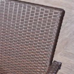 Baldwin 5pc Acacia Wood & Wicker Dining Set - Teak/Brown/Cream - Christopher Knight Home -Knight Outdoor Cheap Store GUEST edc7e70b 6816 4798 993d 9f0aa803114a