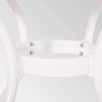 Phoenix Square Cast Aluminum Dining Table - White - Christopher Knight Home 3 Phoenix Square Cast Aluminum Dining Table - White - Christopher Knight Home - Image 3