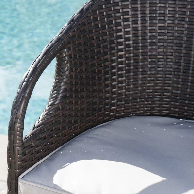 Dominica 5pc Wicker Round Bar Set Multibrown/Light Brown - Christopher Knight Home 2 Dominica 5pc Wicker Round Bar Set Multibrown/Light Brown - Christopher Knight Home - Image 2