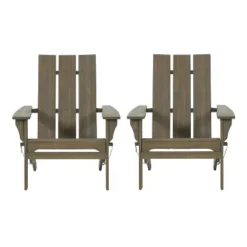 2pk Zuma Outdoor Acacia Wood Foldable Adirondack Chairs - Christopher Knight Home -Knight Outdoor Cheap Store GUEST ee58e94c da84 4b60 8d76 a7e8dec390b1