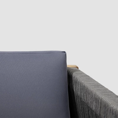 Laurel 4pc Acacia Wood Chat Set - Teak/Gray - Christopher Knight Home 2 Laurel 4pc Acacia Wood Chat Set - Teak/Gray - Christopher Knight Home - Image 2