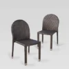 Aurora 2pk Wicker Stacking Chairs - Brown - Christopher Knight Home