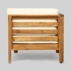 Oana 4pc Acacia Wood Patio Sectional Chat Set W/ Cushions - Christopher Knight Home -Knight Outdoor Cheap Store GUEST f1b2c871 c6b9 4d91 85be 2e034e9eb4d8