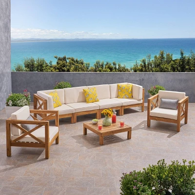 Brava 7pc Patio Conversation Set - Christopher Knight Home 7 Brava 7pc Patio Conversation Set - Christopher Knight Home - Image 7