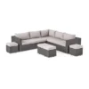 Santa Rosa 9pc Wicker Sectional Sofa Set - Gray/Silver - Christopher Knight Home