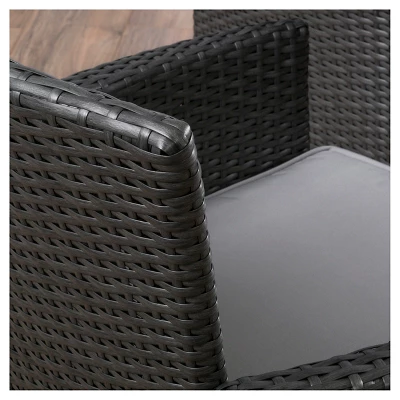 Capri 7pc Light Weight Concrete Patio Dining Set With Cushions - Gray - Christopher Knight Home 2 Capri 7pc Light Weight Concrete Patio Dining Set With Cushions - Gray - Christopher Knight Home - Image 2