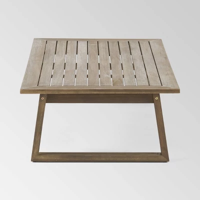 Belgian 4pc Acacia Wood Chat Set - Gray/Light Gray - Christopher Knight Home 6 Belgian 4pc Acacia Wood Chat Set - Gray/Light Gray - Christopher Knight Home - Image 6