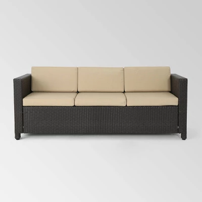 Puerta Wicker Patio Sofa - Christopher Knight Home 6 Puerta Wicker Patio Sofa - Christopher Knight Home - Image 6