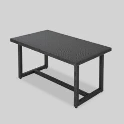 Melville 7pc Wicker Dining Set - Gray - Christopher Knight Home -Knight Outdoor Cheap Store GUEST f97deb18 da74 42ed 8056 8398bbe93c01