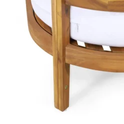 2pc Ellendale Outdoor Acacia Wood Loveseat & Coffee Table Teak/White - Christopher Knight Home -Knight Outdoor Cheap Store GUEST f9949a95 193f 47d3 9ba8 e9433dcf5193