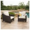 Antibes Set Of 2 Wicker Club Chair With Cushions - Christopher Knight Home