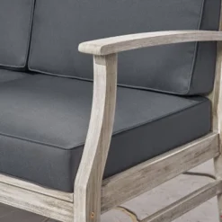 Perla 2pk Acacia Wood Club Chairs Light Gray/Dark Gray - Christopher Knight Home -Knight Outdoor Cheap Store GUEST fdaffe5c 825c 4edc b20c d096669327fe