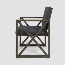 Andora 4pk Acacia Wood Club Chairs - Gray/Dark Gray - Christopher Knight Home -Knight Outdoor Cheap Store GUEST ff4e0d76 1ef3 433e b965 9e113d6d4c8e